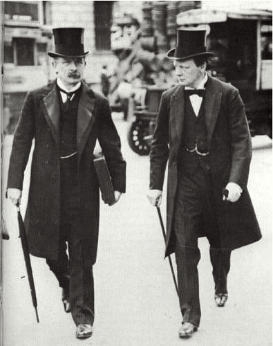 David Lloyd George and Winston Churchill in 1907