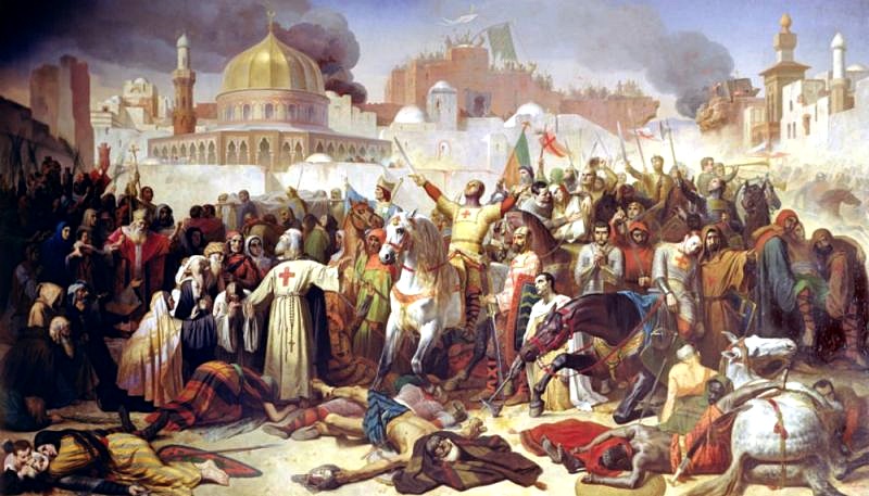 The Conquest of Jerusalem - painting by Emile Signol