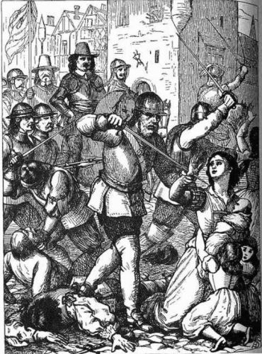 The massacre at Drogheda in 1649