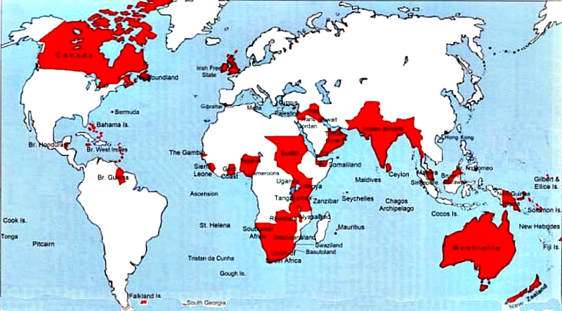 The British Empire around 1920