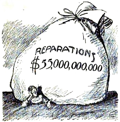 American political satire of the German reparations