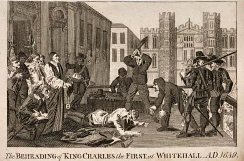 The beheading of Charles 1. in 1649