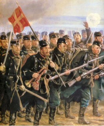8. Brigade's counterattack against the Prussians 18. April 1864 at Dybbøl